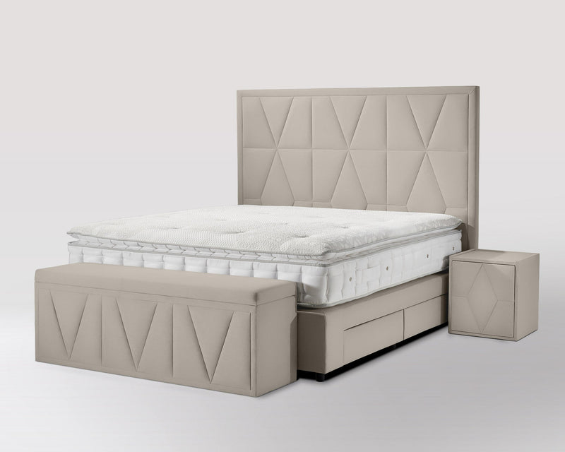 Boxspringbett Ariela Premium - Velourstoff - WohnenRoyal