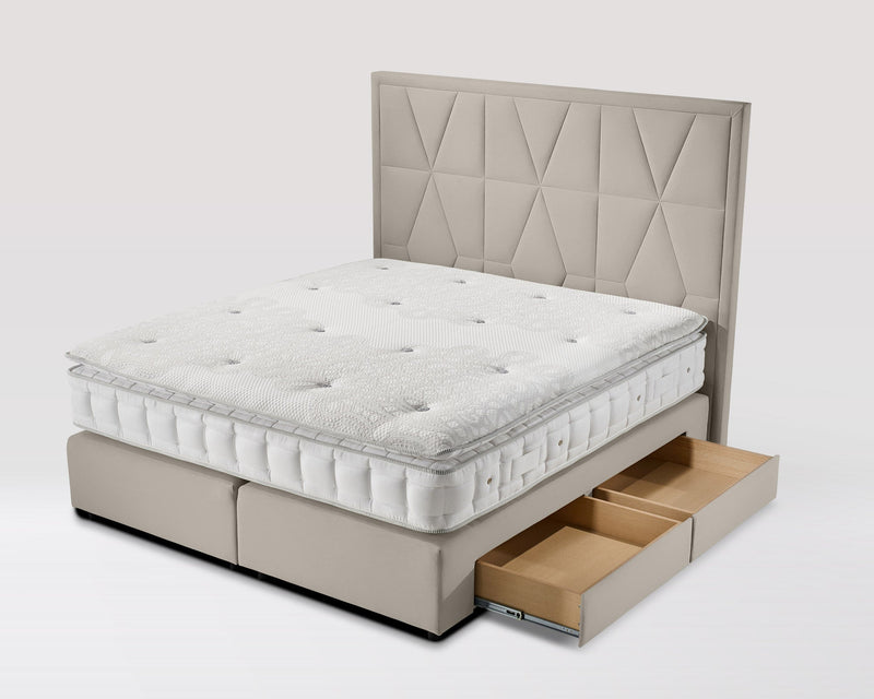 Boxspringbett Ariela Premium - Velourstoff - WohnenRoyal