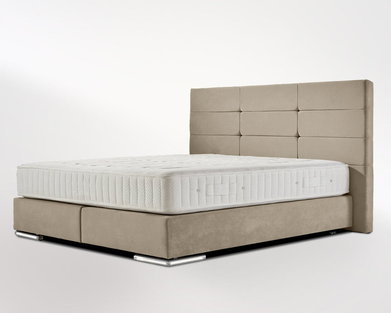 Boxspringbett Elbe Velourstoff - WohnenRoyal