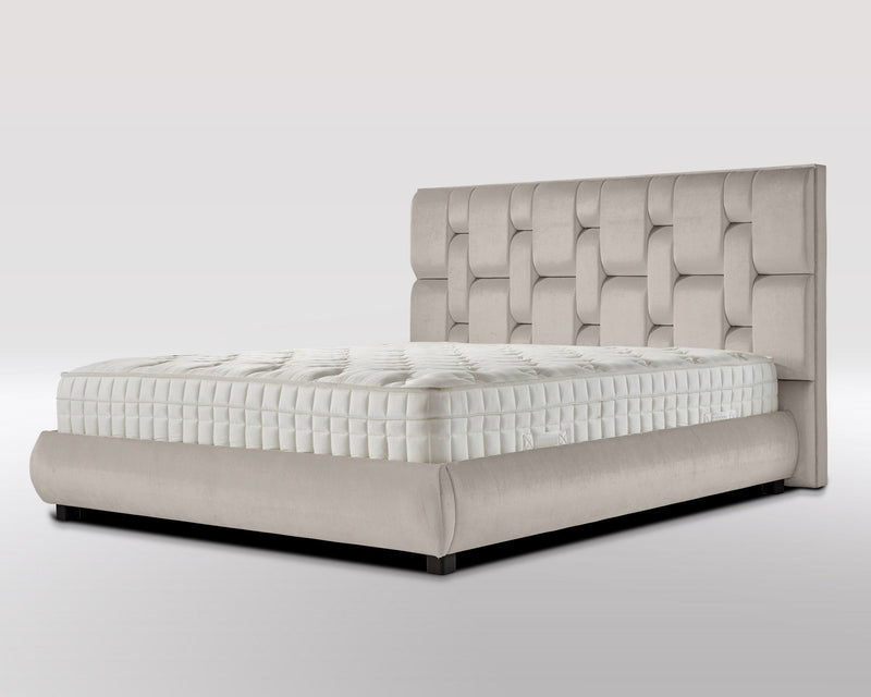 Boxspringbett Chainy Premium - Velourstoff - WohnenRoyal