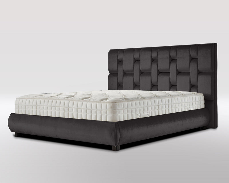 Boxspringbett Chainy Premium - Velourstoff - WohnenRoyal