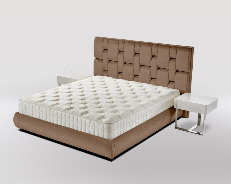 Boxspringbett Chainy Premium - Velourstoff - WohnenRoyal