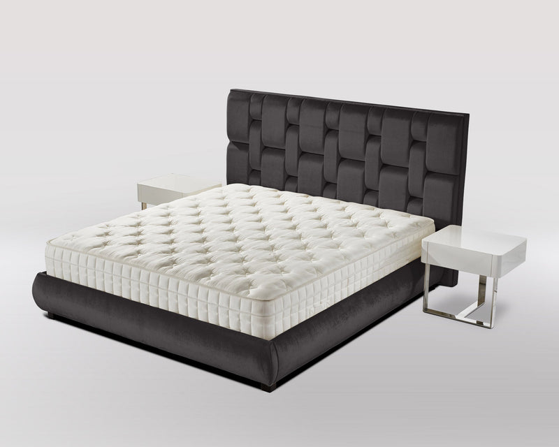 Boxspringbett Chainy Premium - Velourstoff - WohnenRoyal