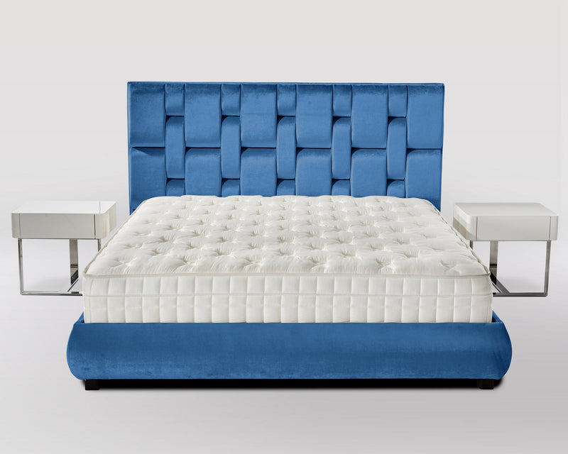 Boxspringbett Chainy Premium - Velourstoff - WohnenRoyal