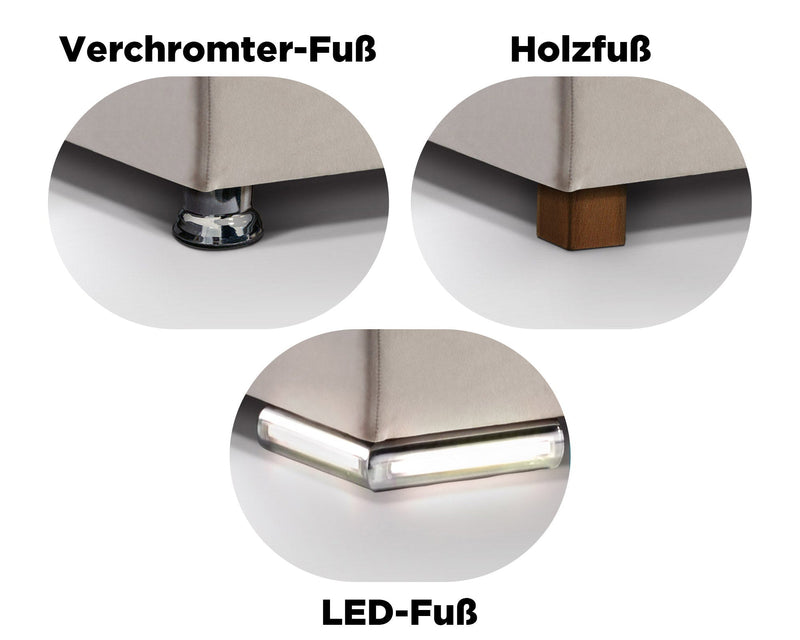 Boxspringbett Rouma Wr. elektrisch Schwarz Gewebestoff - WohnenRoyal